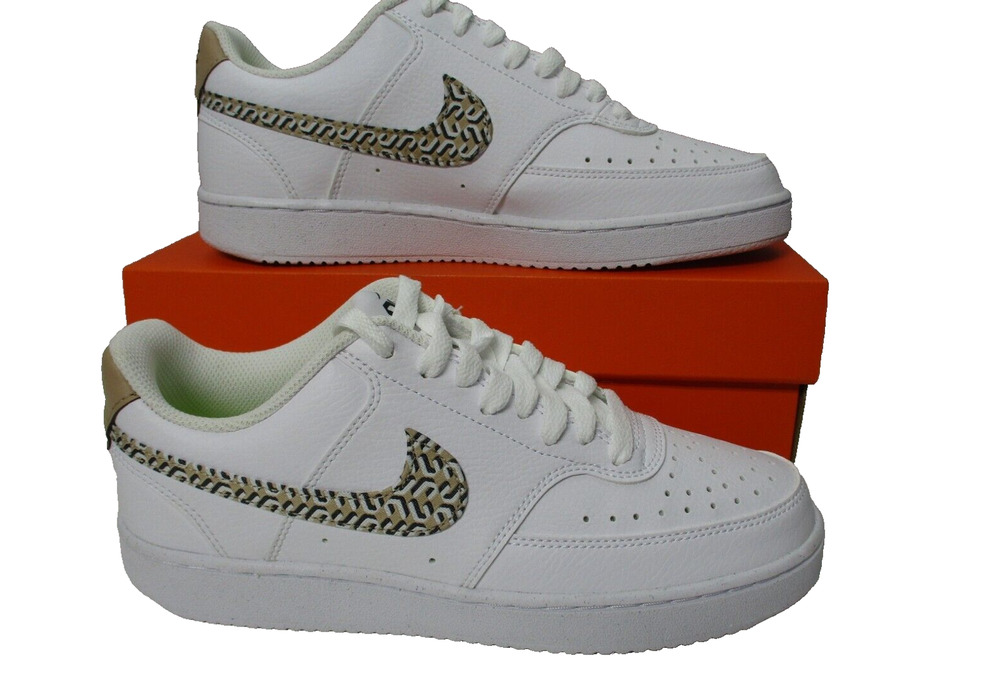 Nike Court Vision Low Next Nature Shoes White Hemp Sneakers Womens Sz 8